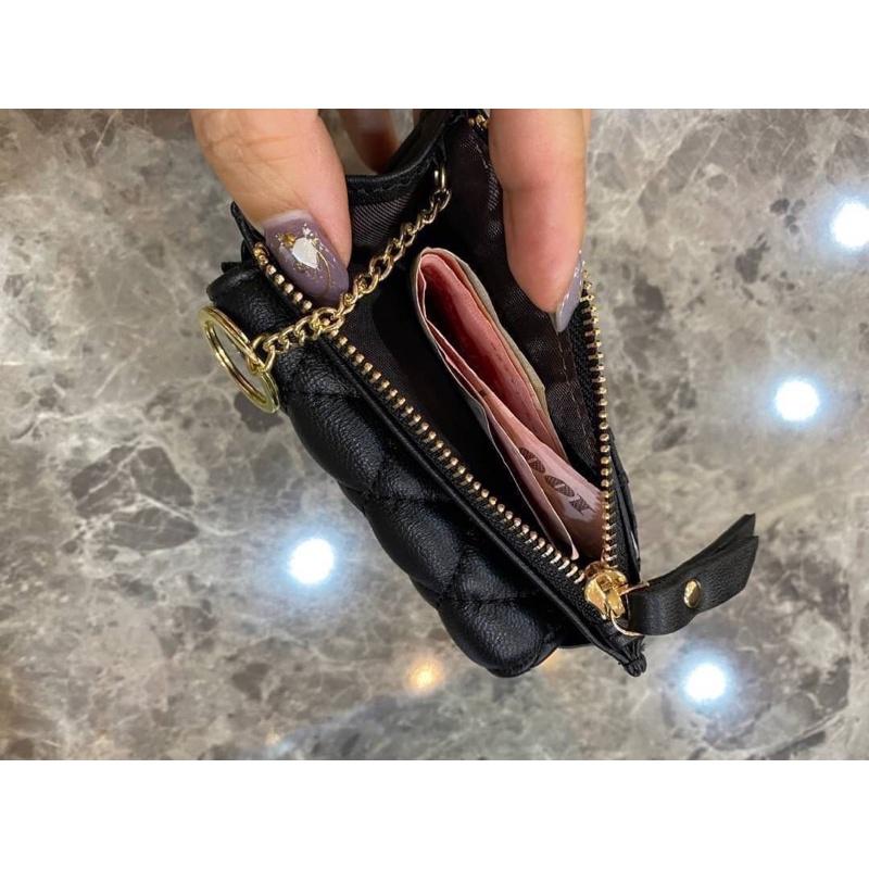 韓國🇰🇷空運～💜韓國真皮零錢包~🔥質感菱格紋羊皮卡片零錢包‼️～鑰匙包～零錢包～真皮-細節圖6