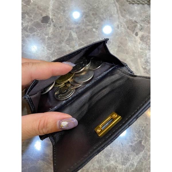 韓國🇰🇷空運～💜韓國真皮零錢包~🔥質感菱格紋羊皮卡片零錢包‼️～鑰匙包～零錢包～真皮-細節圖7