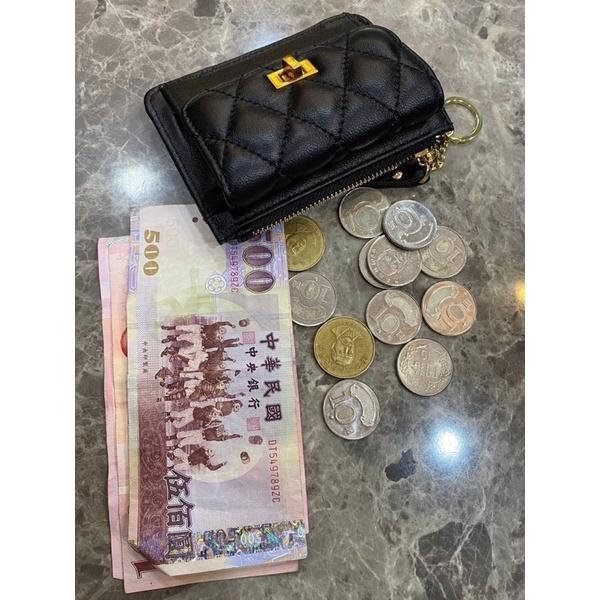 韓國🇰🇷空運～💜韓國真皮零錢包~🔥質感菱格紋羊皮卡片零錢包‼️～鑰匙包～零錢包～真皮-細節圖8