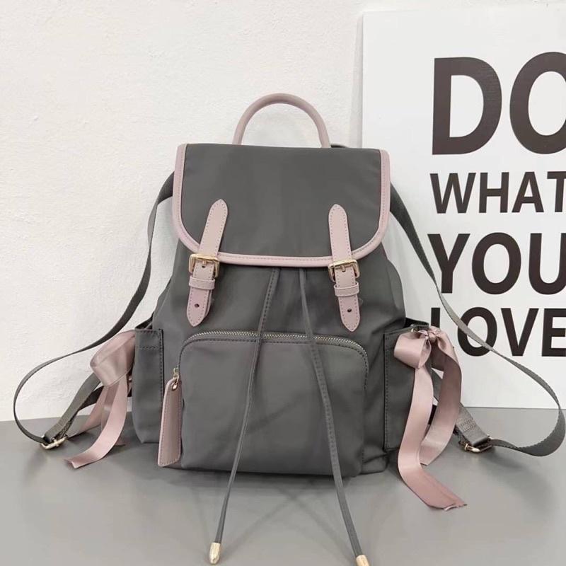 韓國🇰🇷空運～💜韓國尼龍後背包～🔥雙磁扣尼龍縮口後背包‼️～尼龍後背包～旅行包～媽媽包-細節圖3