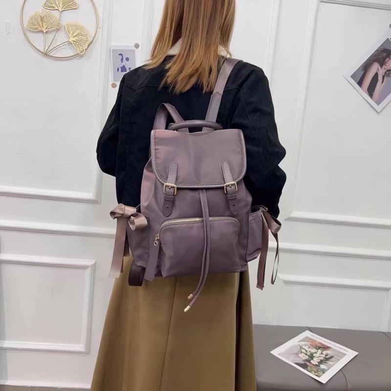 韓國🇰🇷空運～💜韓國尼龍後背包～🔥雙磁扣尼龍縮口後背包‼️～尼龍後背包～旅行包～媽媽包-細節圖8