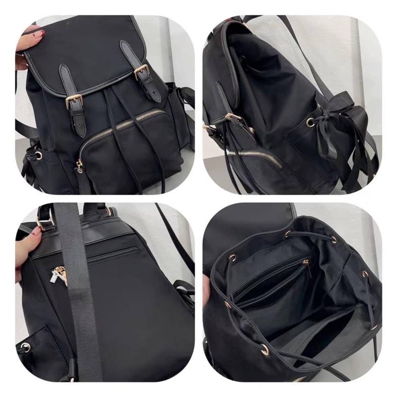 韓國🇰🇷空運～💜韓國尼龍後背包～🔥雙磁扣尼龍縮口後背包‼️～尼龍後背包～旅行包～媽媽包-細節圖9