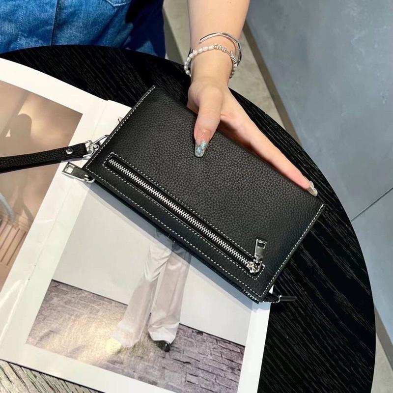 韓國🇰🇷空運～💜韓國真皮長夾～❤️質感牛皮手腕長夾～手腕包～長夾～手拿包-細節圖8