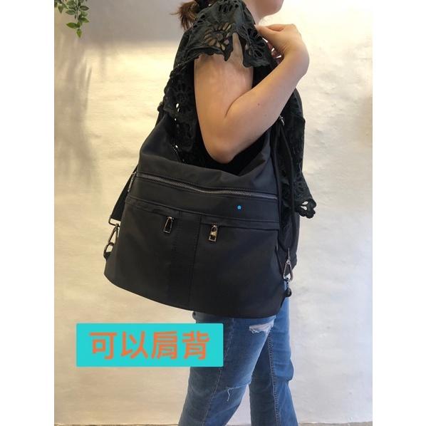 韓國🇰🇷空運～🔥現貨💜韓國尼龍後背包～🔥好評回歸、超級推薦👍‼️質感尼龍三用後背包（肩背、斜背、後背包）～尼龍～媽媽包-細節圖2