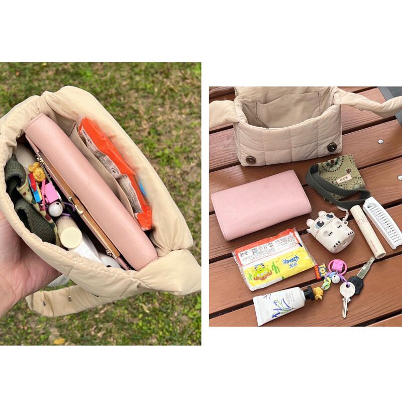 韓國🇰🇷空運～🔥現貨～💜韓國尼龍斜背包～🔥超輕量菱格紋空氣豆腐斜背包‼️～輕量空氣鋪面豆腐包~旅行包-細節圖5