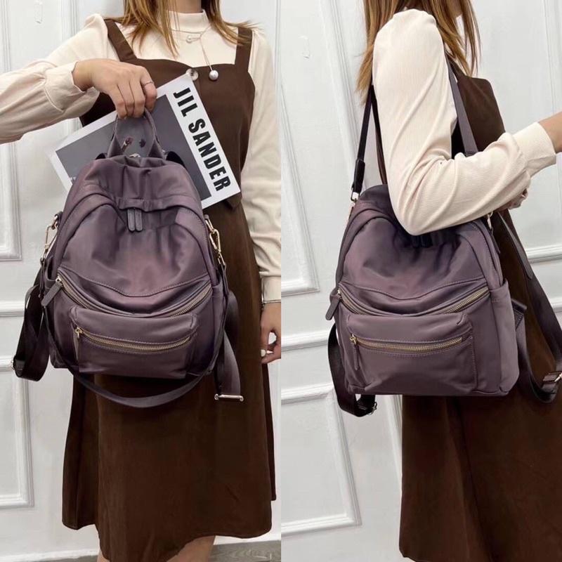 韓國🇰🇷空運～🔥現貨～💜韓國尼龍兩用包～🔥質感尼龍肩背後背包‼️～尼龍肩背包～尼龍後背包～媽媽包～旅行包-細節圖4