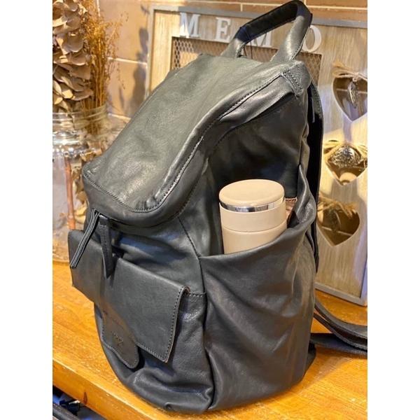韓國🇰🇷空運～💜韓國真皮後背包～🔥好評回歸‼️質感ensoen羊皮大容量後背包💕～真皮後背包～旅行包～ensoen-細節圖3