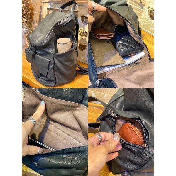 韓國🇰🇷空運～💜韓國真皮後背包～🔥好評回歸‼️質感ensoen羊皮大容量後背包💕～真皮後背包～旅行包～ensoen-細節圖5