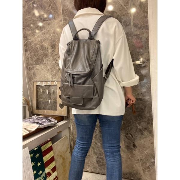 韓國🇰🇷空運～💜韓國真皮後背包～🔥好評回歸‼️質感ensoen羊皮大容量後背包💕～真皮後背包～旅行包～ensoen-細節圖7