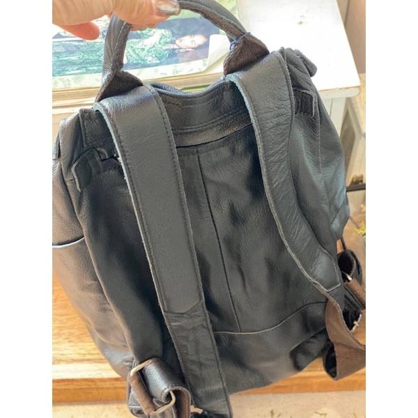 韓國🇰🇷空運～💜韓國真皮後背包～🔥好評回歸‼️質感ensoen羊皮大容量後背包💕～真皮後背包～旅行包～ensoen-細節圖8