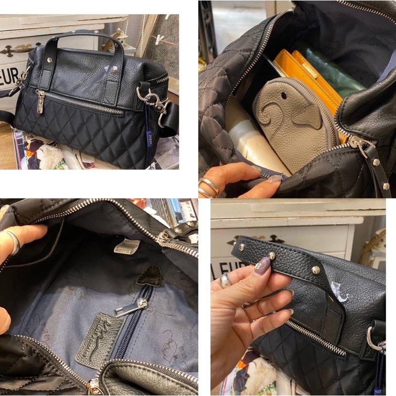 韓國🇰🇷空運～🔥現貨～💜韓國尼龍斜背包～🔥好評追加款‼️尼龍菱格紋斜胸包～旅行包～斜背包-細節圖8