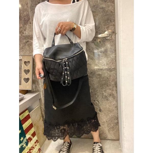 韓國🇰🇷空運～🔥現貨～💜韓國尼龍斜背包～🔥好評追加款‼️尼龍菱格紋斜胸包～旅行包～斜背包-細節圖9