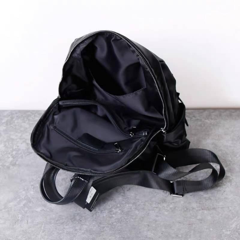 韓國🇰🇷空運～💜韓國尼龍後背包～❤️質感牛皮配尼龍後背包～媽媽包～旅行包～尼龍-細節圖2