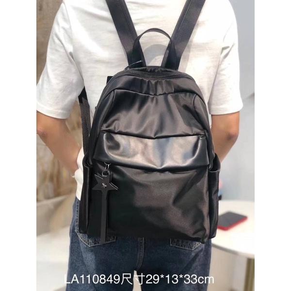 韓國🇰🇷空運～💜韓國尼龍後背包～❤️質感牛皮配尼龍後背包～媽媽包～旅行包～尼龍-細節圖5