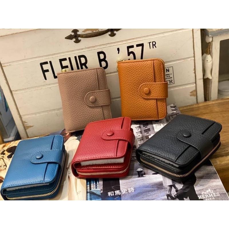 韓國🇰🇷空運～💜韓國真皮短夾～❤️質感牛皮卡片夾～短夾～多層卡片夾-細節圖2