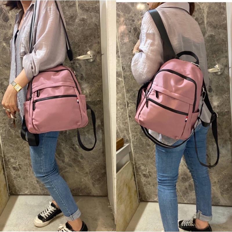 韓國🇰🇷空運～💜韓國尼龍後背包～🔥尼龍二用後背包～實用包款👍～肩背包～後背包～媽媽包-細節圖2