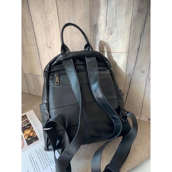 韓國🇰🇷空運～💜韓國真皮後背包～🔥質感牛皮多格層後背包～旅行包～真皮後背包～牛皮-細節圖4