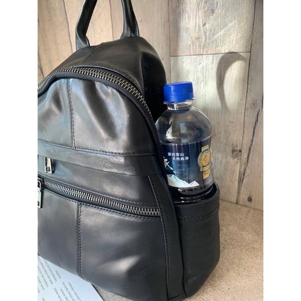 韓國🇰🇷空運～💜韓國真皮後背包～🔥質感牛皮多格層後背包～旅行包～真皮後背包～牛皮-細節圖6