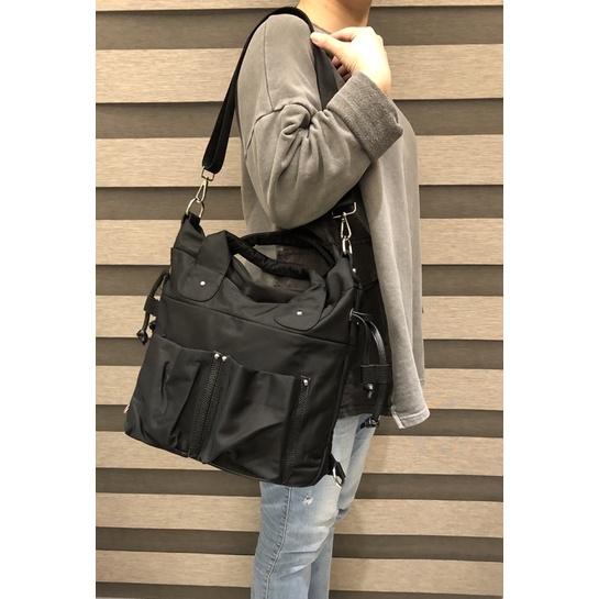 韓國🇰🇷空運～《🔥現貨～🔥免運‼️》💜韓國防水尼龍手提包～❤️好評不斷‼️尼龍三用後背包（🔥手提、斜背、後背）旅行包-細節圖6