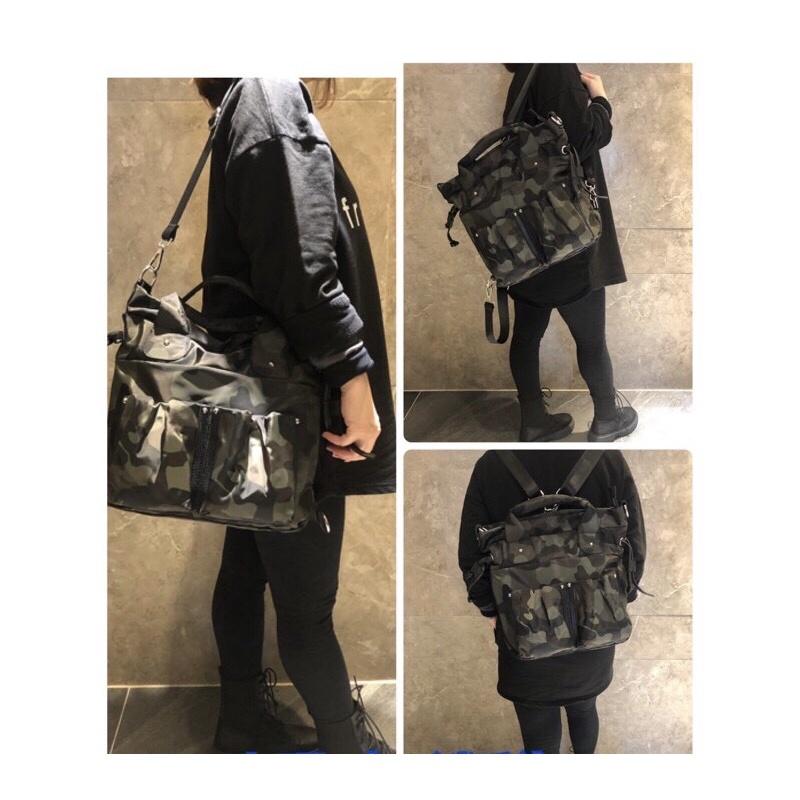 韓國🇰🇷空運～《🔥現貨～🔥免運‼️》💜韓國防水尼龍手提包～❤️好評不斷‼️尼龍三用後背包（🔥手提、斜背、後背）旅行包-細節圖8