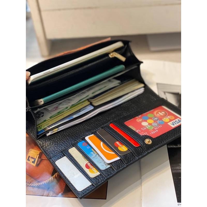 韓國🇰🇷空運～《🔥現貨～免運‼️》💜韓國真皮長夾～🔥質感強款‼️好評回歸❤️牛皮超美長夾～手拿包～長皮夾-細節圖5