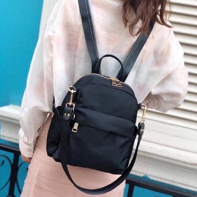 韓國🇰🇷空運～《🔥現貨♦免運‼️》 💜韓國尼龍後背包～❤️質感尼龍三用包（手提、肩背、後背包）旅行包-細節圖4