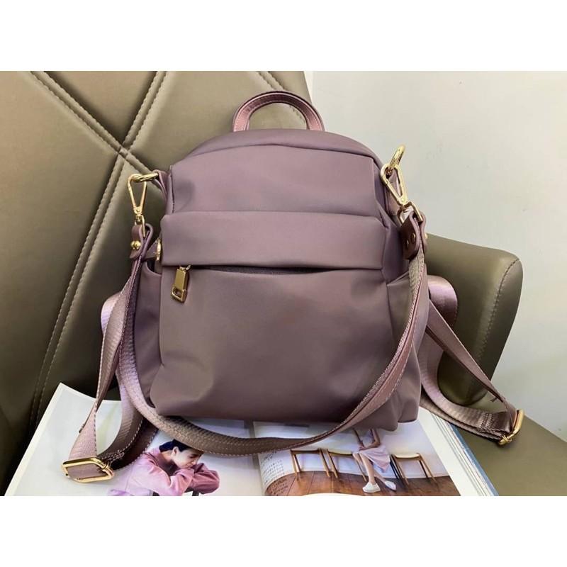 韓國🇰🇷空運～《🔥現貨♦免運‼️》 💜韓國尼龍後背包～❤️質感尼龍三用包（手提、肩背、後背包）旅行包-細節圖6