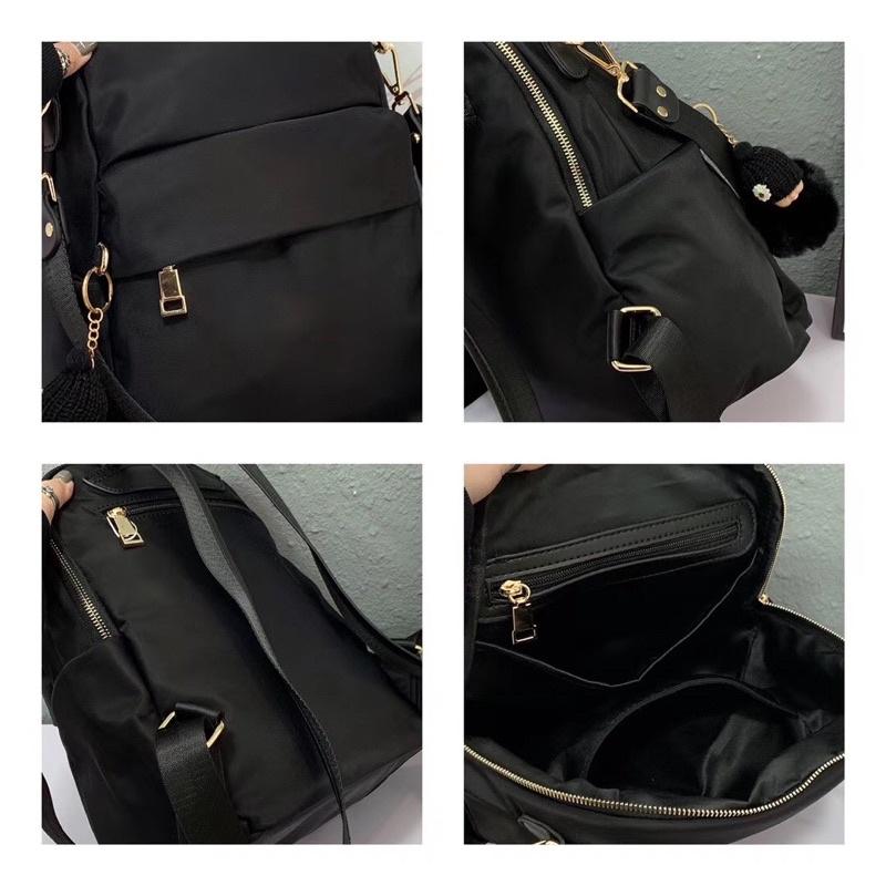 韓國🇰🇷空運～《🔥現貨♦免運‼️》 💜韓國尼龍後背包～❤️質感尼龍三用包（手提、肩背、後背包）旅行包-細節圖9