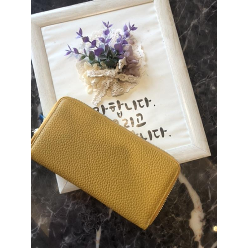 韓國🇰🇷空運～《🔥現貨♦免運‼️》 💜韓國真皮長夾～🔥好評來襲‼️真皮雙層長皮夾～手拿包～雙層⭐️～真皮長夾-細節圖3