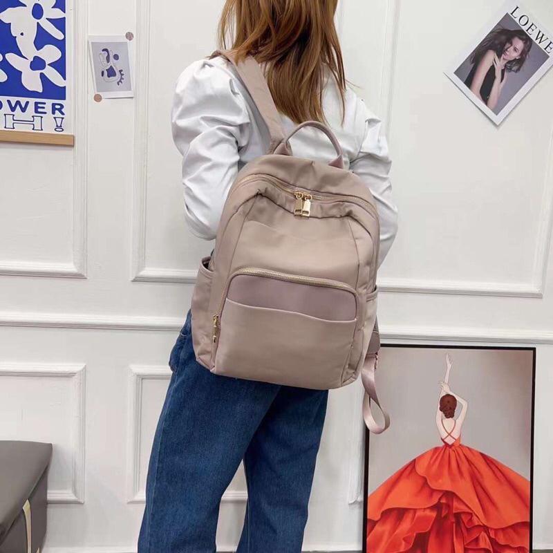 韓國🇰🇷空運～《🔥現貨‼️免運‼️》💜韓國尼龍後背包～🔥好評新款‼️多格層尼龍後背包～媽媽包～旅行包～尼龍後背包-細節圖4