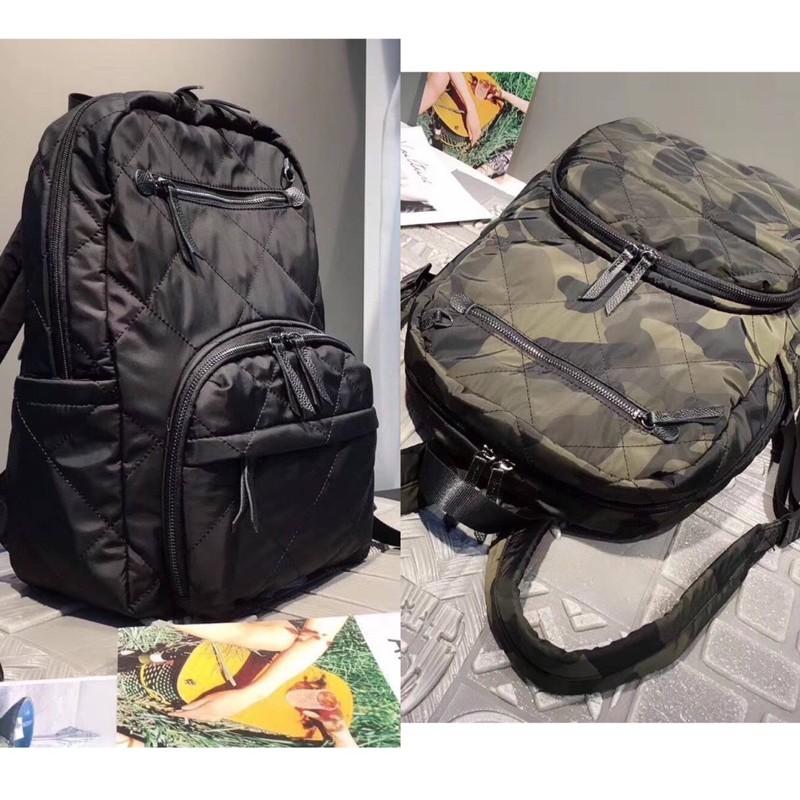 韓國🇰🇷空運～《🔥現貨‼️♦️免運‼️》💜韓國尼龍後背包～菱格紋迷彩後背包～媽媽包～旅行後背包～迷彩～尼龍空氣後背包⭐️-細節圖2