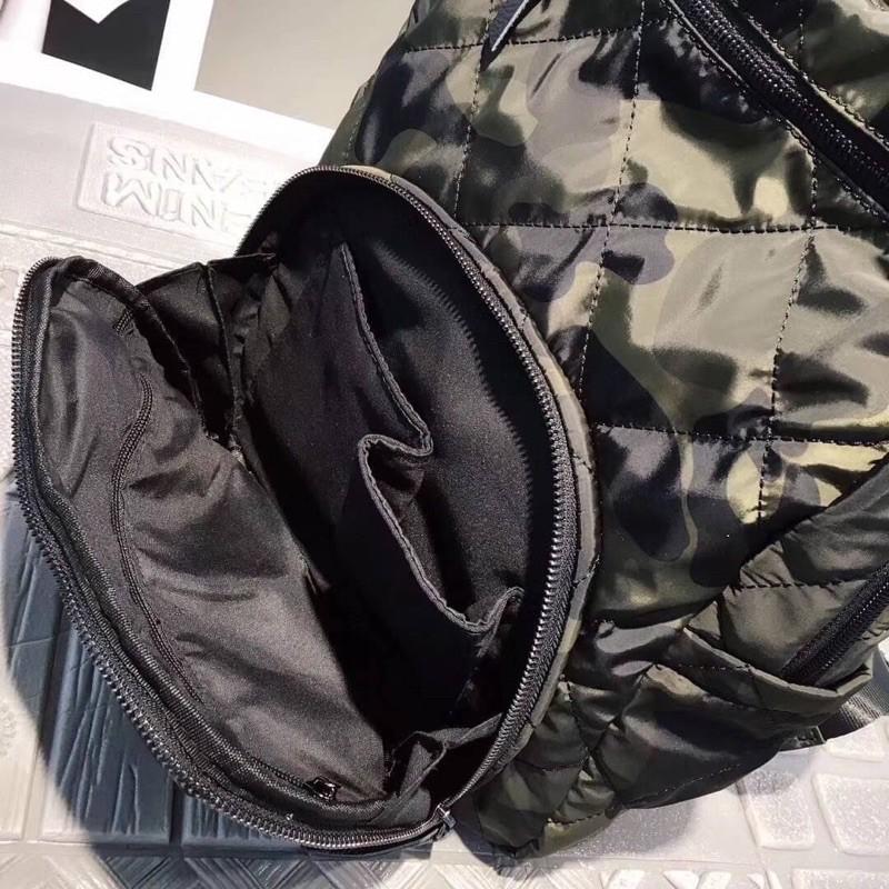 韓國🇰🇷空運～《🔥現貨‼️♦️免運‼️》💜韓國尼龍後背包～菱格紋迷彩後背包～媽媽包～旅行後背包～迷彩～尼龍空氣後背包⭐️-細節圖8