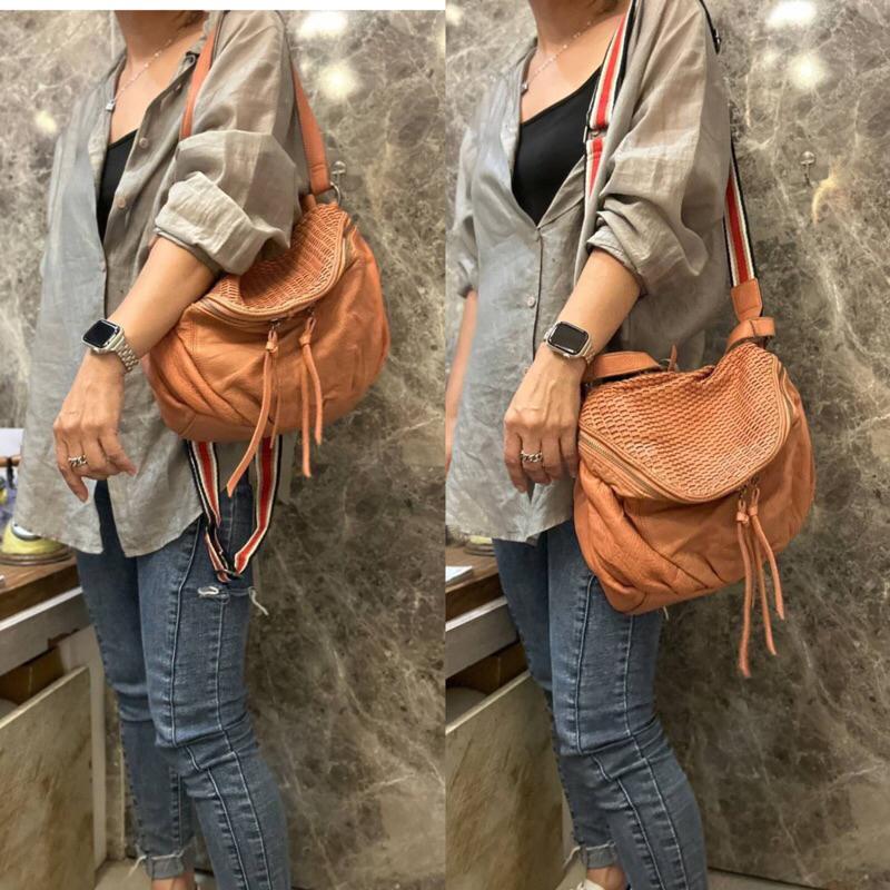 韓國🇰🇷空運～《♦️免運‼️》💜韓國真皮斜背包～🔥好評回歸‼️ensoen超美牛皮編織泡芙包🌈牛皮球型包-細節圖3