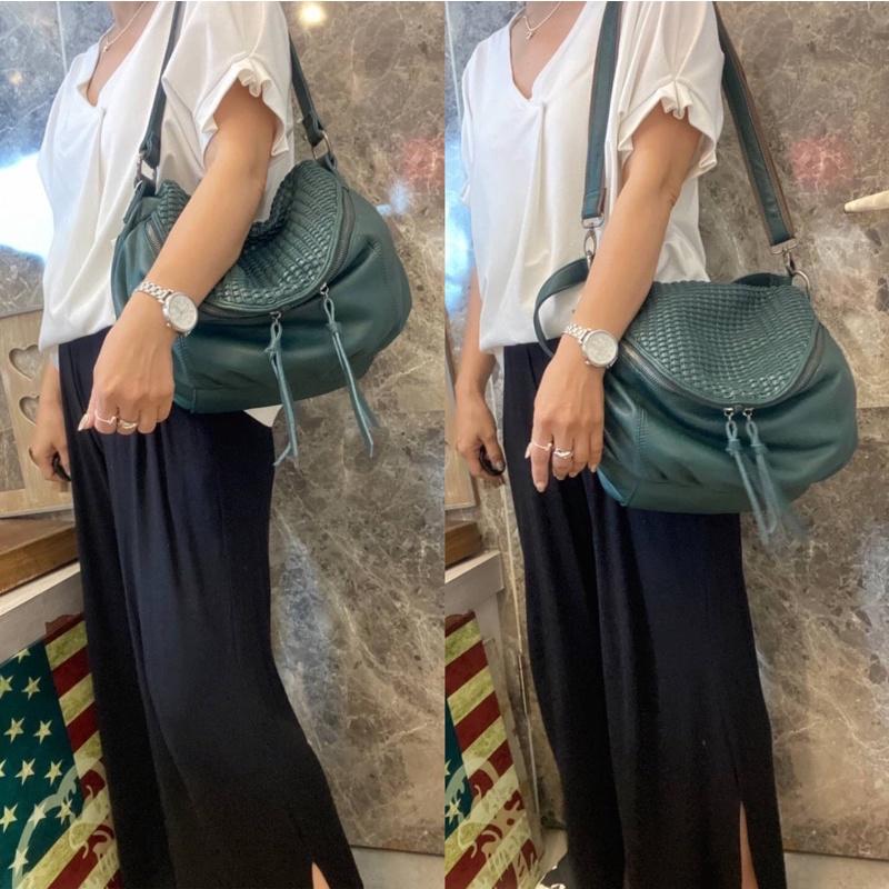 韓國🇰🇷空運～《♦️免運‼️》💜韓國真皮斜背包～🔥好評回歸‼️ensoen超美牛皮編織泡芙包🌈牛皮球型包-細節圖4