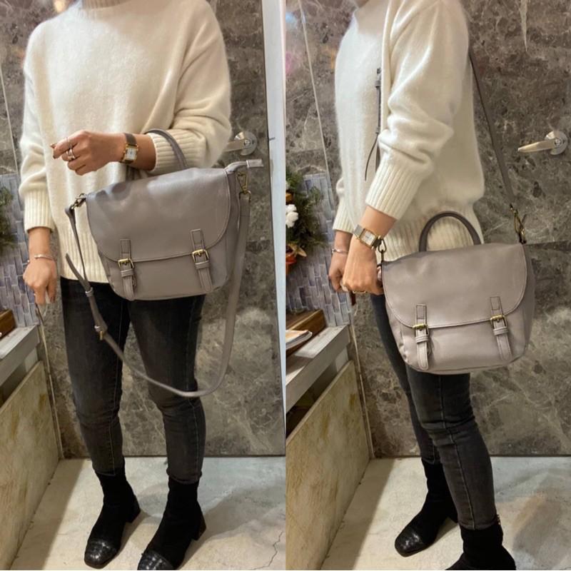韓國🇰🇷空運～《♦️免運‼️》韓國真皮斜背包～🔥2story植鞣牛皮‼️～斜背包～翻蓋斜背包～郵差包～文青風-細節圖3