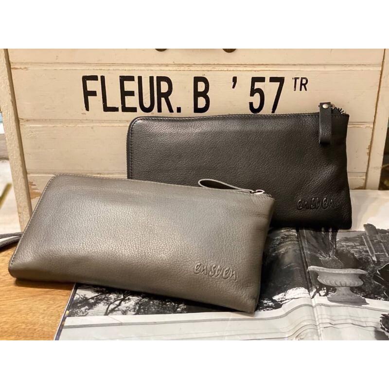 韓國🇰🇷空運～🔥現貨～💜韓國真皮長夾～🔥ensoen經典拉鍊長夾～旅行證件小斜背包 /旅行實用證件包/❤️手拿包-細節圖2