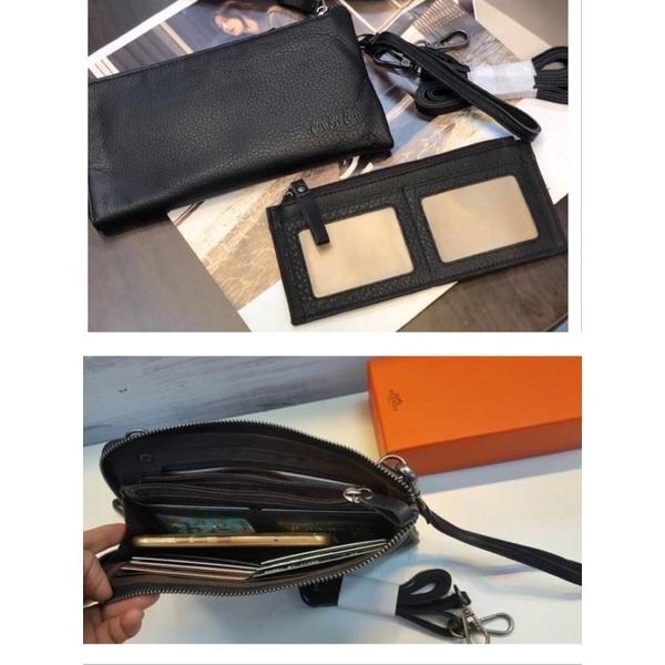 韓國🇰🇷空運～🔥現貨～💜韓國真皮長夾～🔥ensoen經典拉鍊長夾～旅行證件小斜背包 /旅行實用證件包/❤️手拿包-細節圖6
