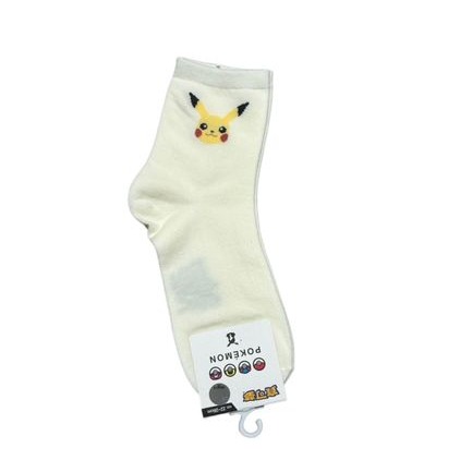 台灣製 正版授權 Pokémon精靈寶可夢 皮卡丘 中筒襪 童襪 大童襪 男女皆可 22-26cm-細節圖2