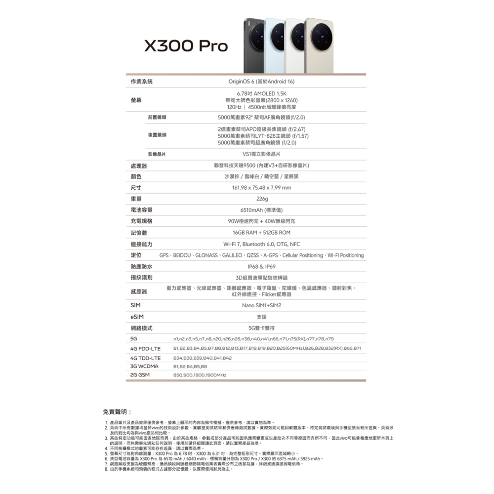 vivo x300 Pro 全新上市 演唱會長焦神器 保固12個月 天藍 曠野棕 黑 白-細節圖8