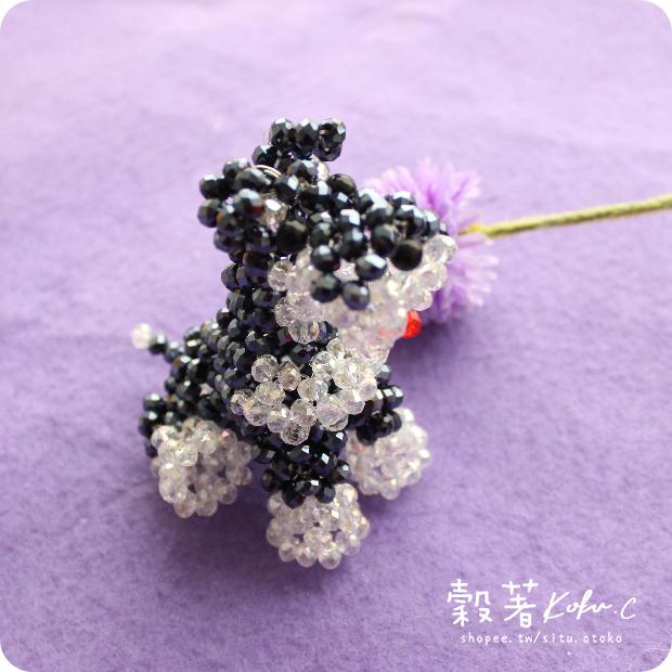 Koku.C〃【雪納瑞手工水晶串珠擺件】生日禮品 居家擺件-細節圖9