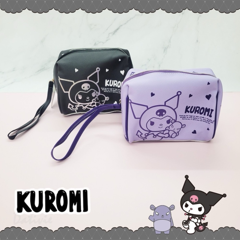 燙金手挽包-庫洛米 KUROMI 三麗鷗SANRIO正版授權-細節圖2