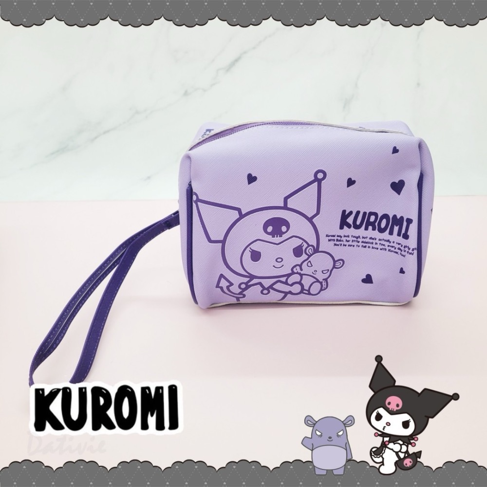 燙金手挽包-庫洛米 KUROMI 三麗鷗SANRIO正版授權-細節圖3