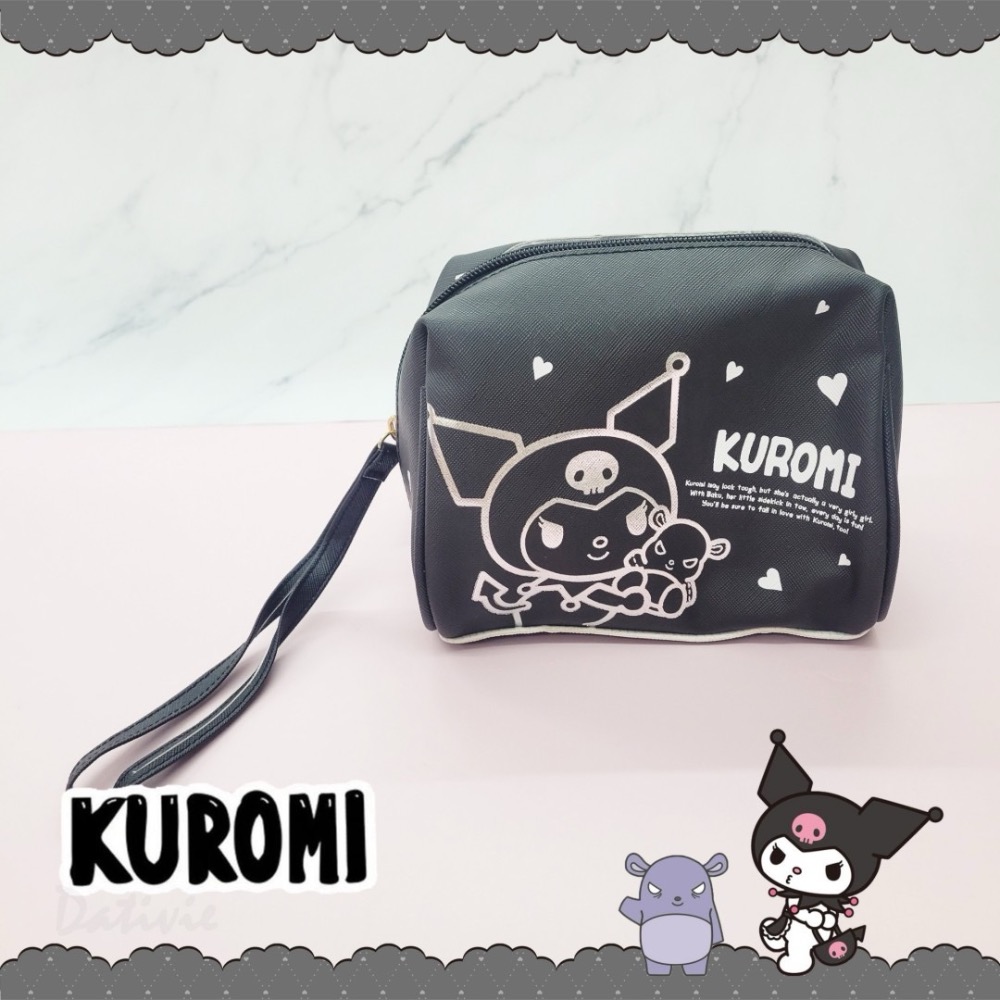 燙金手挽包-庫洛米 KUROMI 三麗鷗SANRIO正版授權-細節圖4