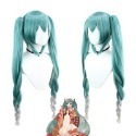 【魔都動漫】初音未來假髪 cosplay假髪VocAloid水藍色Miku高溫絲假髪-規格圖11
