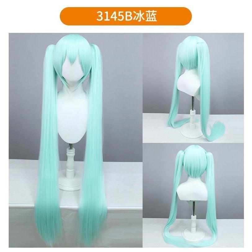 【魔都動漫】初音未來假髪 cosplay假髪VocAloid冰藍色Miku高溫絲假髪交響樂初音-細節圖2