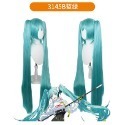 【魔都動漫】初音未來假髪 cosplay假髪VocAloid藍綠色Miku高溫絲假髪賽車初音-規格圖4