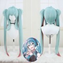 【魔都動漫】初音 MIKU 小浣熊未來 cos假髪 仿真頭頂 虎口夾馬尾-規格圖3