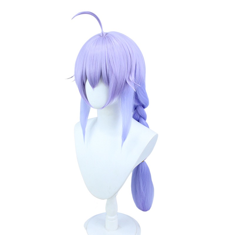 【魔都動漫】崩壞星穹鐵道白露cos假髪仿真頭皮 混蓬蓬絲紫藍漸變假髪-細節圖2