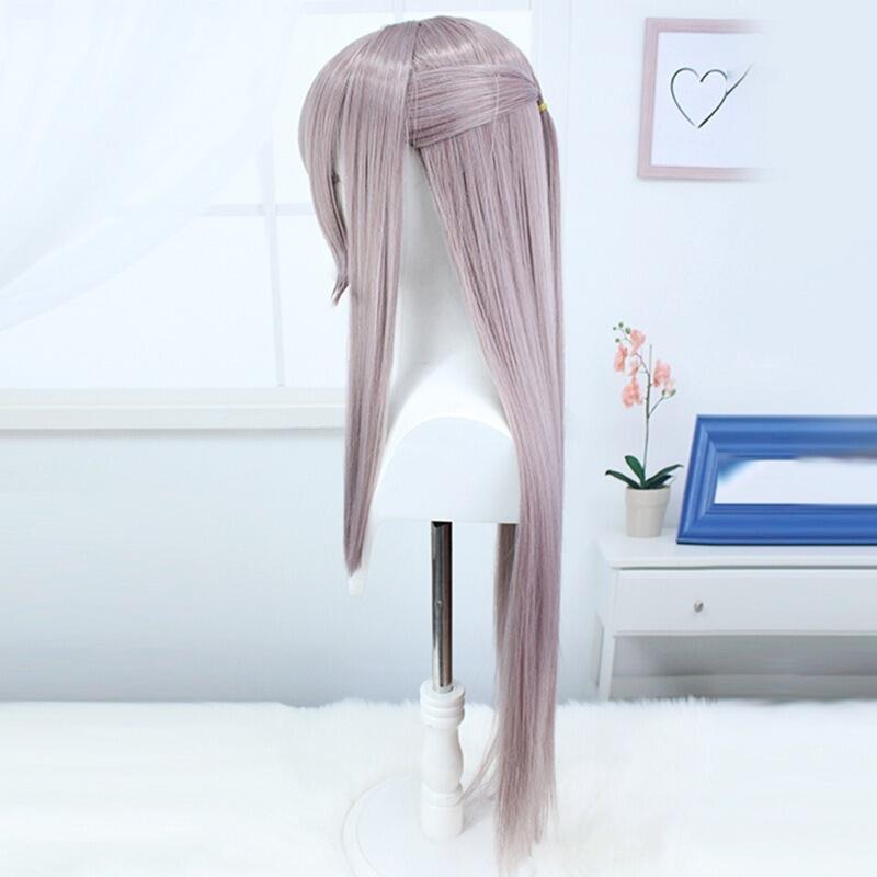 【魔都動漫】崩壞星穹鐵道黑塔cos假髮cosplay假髮灰紫長直髮假毛-細節圖2