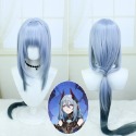 【魔都動漫】 崩壞星穹鐵道寒鴉cos假髪 仿真人頭皮頂漸變長發cosplay-規格圖5